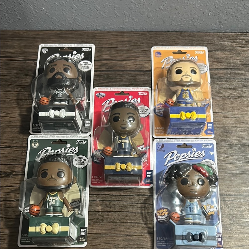 Funko Popsies NBA Action Figures - James Harden Stephen Curry Ja Morant Zion